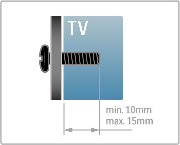 1.2 Opsætning Stander eller vægmontering Foden på TV-standeren har indbyggede TV-højttalere. Tilslut altid kablet i foden til TV'et for at få lyd.