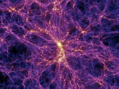 Usynlige legoklodser - om mørkt stof i Universet Boganmeldelser Figur 9: Strukturen af det mørke stof fra en computersimulering (Millenium Simulation).