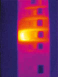 Midtpunktstemperatur og varme og kolde markører Varme og kolde markører identificerer automatisk de varmeste og koldeste punkter i et synsfelt.