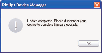 Installér Philips Device Manager fra den medfølgende cd eller download den seneste version fra www.philips.com/support eller www.philips.com/usasupport (for brugere i USA). 5.