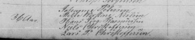 sogn/landsogn: 1865 døbt datter Anna
