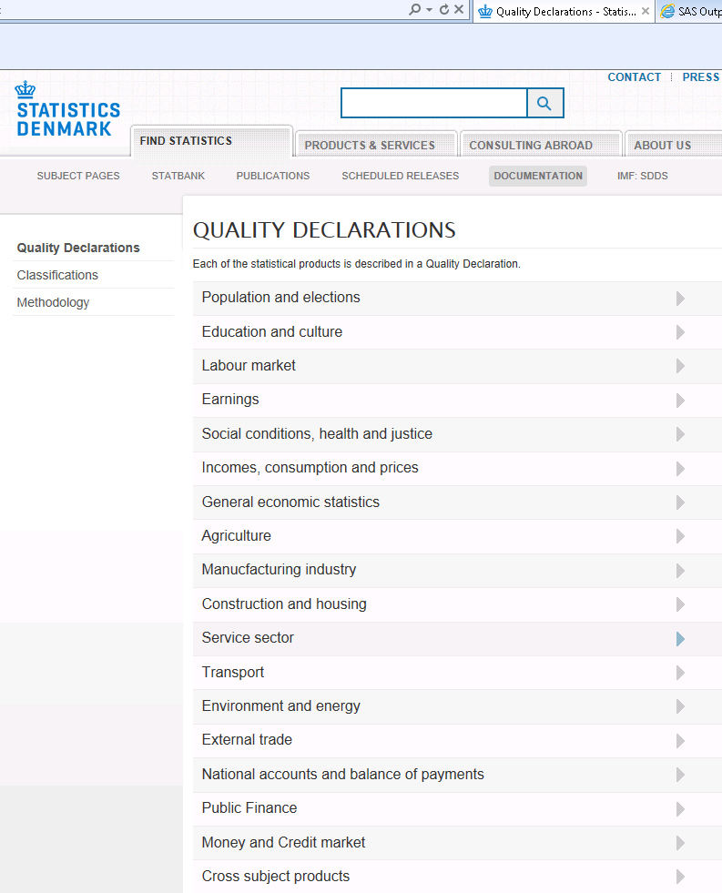 Gode links til selvhjælp Kvalitetsdeklarationer En generel beskrivelse af registrene