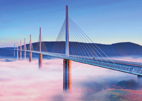 Najviši most na svetu, vijadukt Mijo (343 metra), nalazi se u Francuskoj. Pušten je u saobraćaj 2004. godine.
