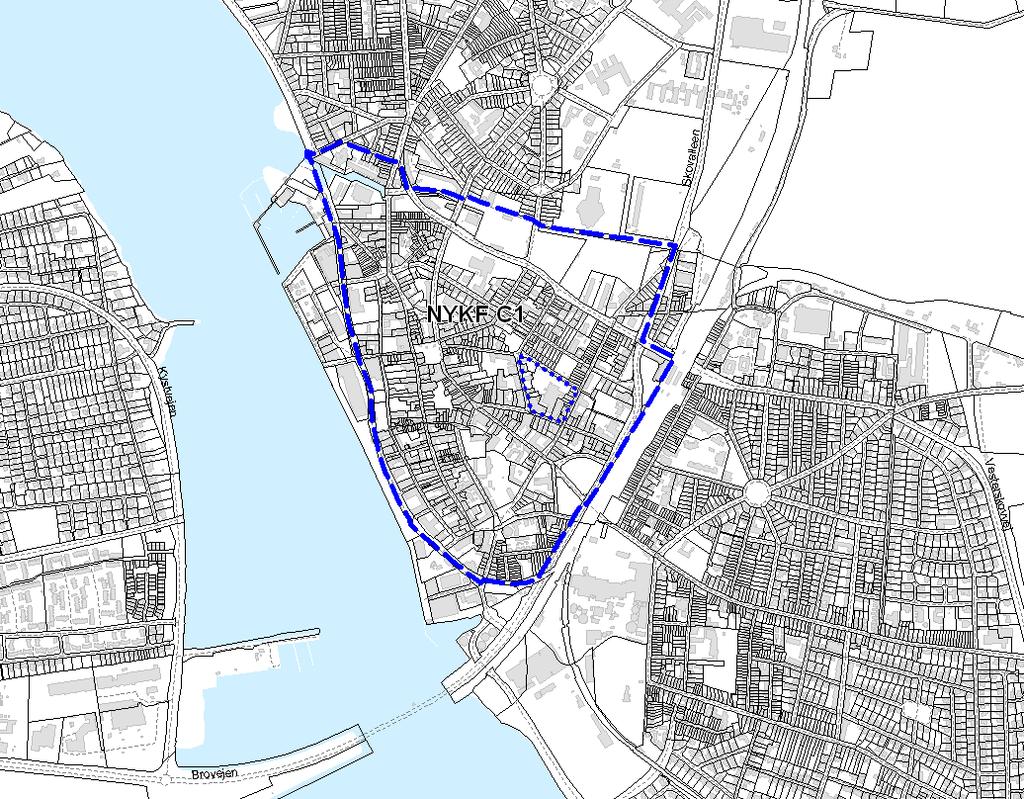 KOMMUNEPLAN Kommuneplan I Kommuneplan 2009-2021 indgår området i bydelen NYKF C1, hvor nedenstående bestemmelser gælder for lokalplanlægning i området: NYKF C1 Anvendelse Bycenterområde - Boligområde