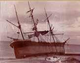 In der neuen Ausstellung wird in Ton und Bild von der großen Strandung vor Abelines Gaard berichtet die Bark Elisabeth Rickmers strandete 1894, während Abelines Schwiegervater Strandvogt war.
