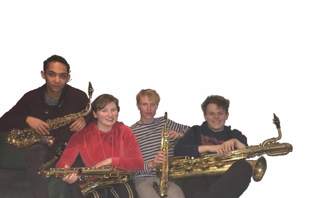 En ung saxofonkvartet fra Ballerup Musikskole sejler med Martha på et par af forårets og sommerens togter.