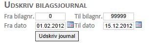 16. Bilagsjournal Tips: Ved årsafslutning kan du udskrive en bilagsjournal for hele året til brug for revision.