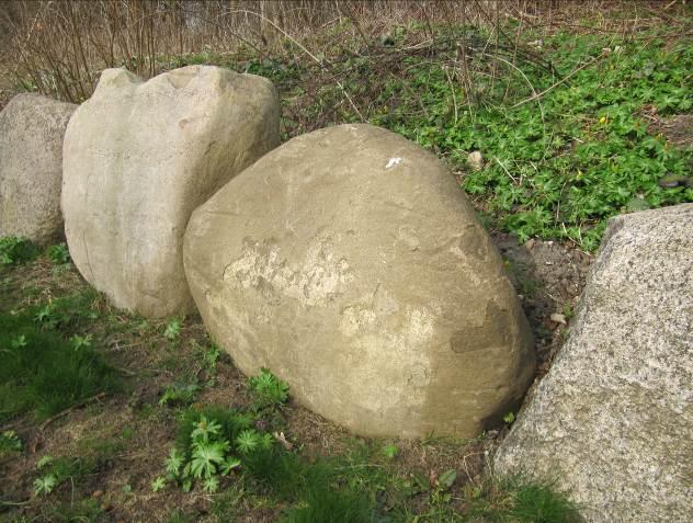 Det lykkedes os ikke at spore stenens herkomst yderligere, og vi lod den efterfølgende da også blot blive stående i stengærdet!