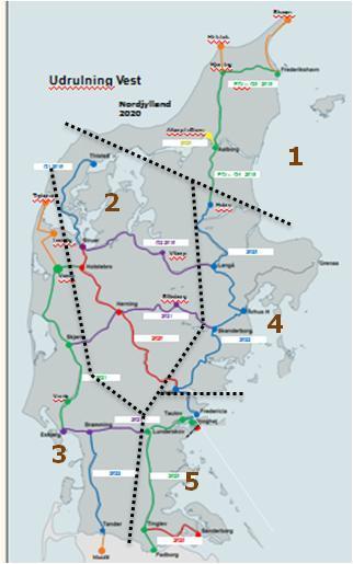 Hvordan er den nye plan: Fjernbane Vest Strækning Forventet ibrugtagning Lindholm - Frederikshavn 2018 Hobro Lindholm 2018/19 Struer - Thisted 2019 Struer Langå 2019 Opgradering Hobro-Ålborg,