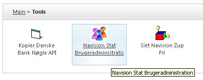 5. Klik på ikonet: Navision Stat Brugeradministration 6. Nu er KMD Brugeradministration startet: 2.