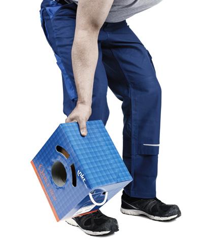 Lad QABLE BOX gøre arbejdet. Den nemme håndtering betyder mindre belastning af ryggen på lange arbejdsdage.