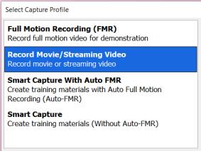 Record Movie/Streaming Video (Videoen konverteres, så den fylder mindre. Kan påvirke kvaliteten) 3.