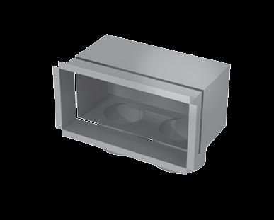 FLEX LOFT- /VÆGBOKS Anvendelse Anvendes i ventilationssystemer, til indblæsning og/eller udsugning. Kan placeres i loft- og vægkonstruktion.