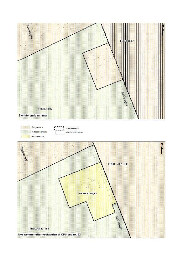 Forslag til lokalplan nr. 471 REDEGØRELSE Kommuneplanlægning Lokalplanområdet er omfattet af rammeområde FRED.B4.07 samt FRED.R1.02 i Kommuneplan 2013-2025.