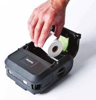 RuggedJet-seriens kompakte, ergonomiske letvægtsdesign gør det muligt at have printeren med på arbejde.