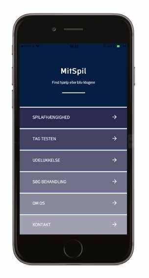 ANSVARLIGT SPIL 30 ANSVARLIGT SPIL 31 MitSpil - app med test og adgang til ROFUS I november lancerede Spillemyndigheden sin første app - MitSpil.