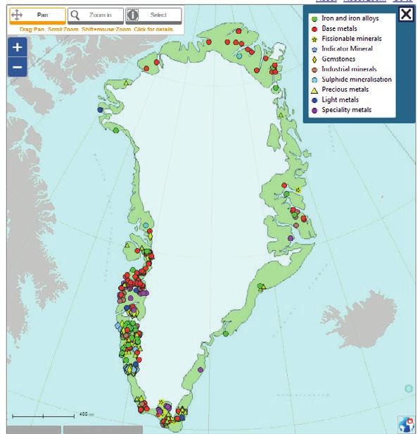 Opdatering af Kort over grønlandske mineralforekomster Databasen Kort over grønlandske mineralforekomster (GMOM) indeholder store mængder af information om kendte grønlandske mineralforekomster.