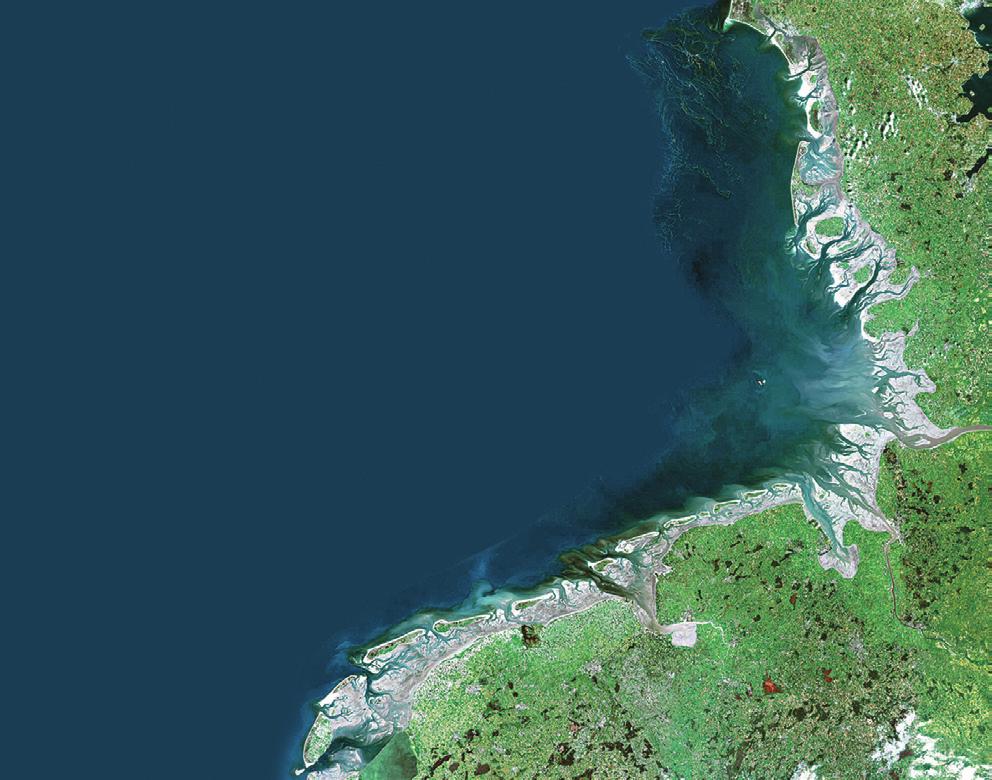 Fotos (fra toppen, med uret) Vadehavet: Holland, Tyskland, Danmark.