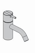 Armaturer til håndvask og bidet 715211.0xx 1.0xx HV1 Et-grebsblander med keramisk ventilenhed, fast tud med vandbesparende luftindblander. Højde: 120 mm. Hulstørrelse: 32 mm. 4.075,00 5.095,00 6.