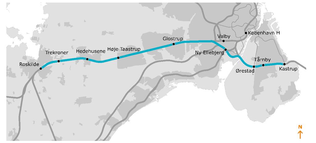 27 Trafikplan for den statslige En mere effektiv jernbane I 2022 adskilles dele af trafikken på Kystbanen fra Øresundstrafikken, således at der hver halve time kører tog Nivå- København-Køge-Næstved,