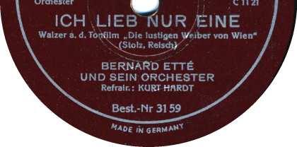 sein Orchester (Kristall) Scans: Peder Hansen 1931.03.