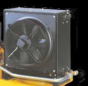 Lave temperaturer D = 6-7 Kelvin For så lave trykluftafgangstemperaturer som muligt er trykluftefterkølerne på boosteren med tre cylindre udstyret med separate ventilatorer.