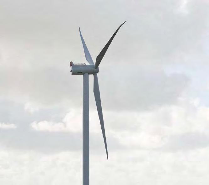 Vindmøllerne Projektforslag Inden for vindmølleområdet langs den Midtjyske Motorvej kan der opstilles 10 ens vindmøller med en totalhøjde på op til 130 meter målt fra terræn til vingespids i øverste