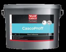 CascoProff CascoProff Extra Gulvlim der kan anvendes til de fleste typer pvc, tekstil, homogen vinyl samt vinyl med bagside.