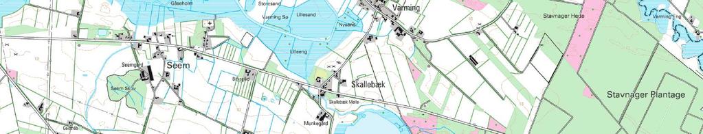 Placeringen af Nedervej 24 hvor husdyrgødningen modtages fra fremgår ligeledes af kort 1. Der er ca. 3 km fra Nedervej 24 til Munkevej 6.