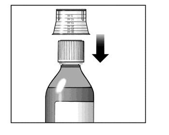 6. Rengør straks doseringskoppen med vand. 7.