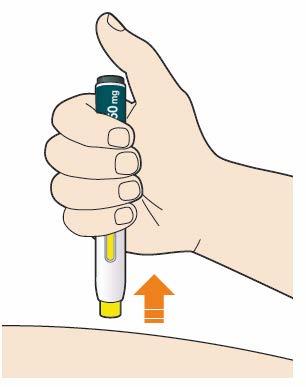 Fjern pennen fra huden. Du må ikke gnide på huden efter injektionen. Hvis det bløder, kan du presse en vattot eller gaze på stedet, indtil blødningen stopper.