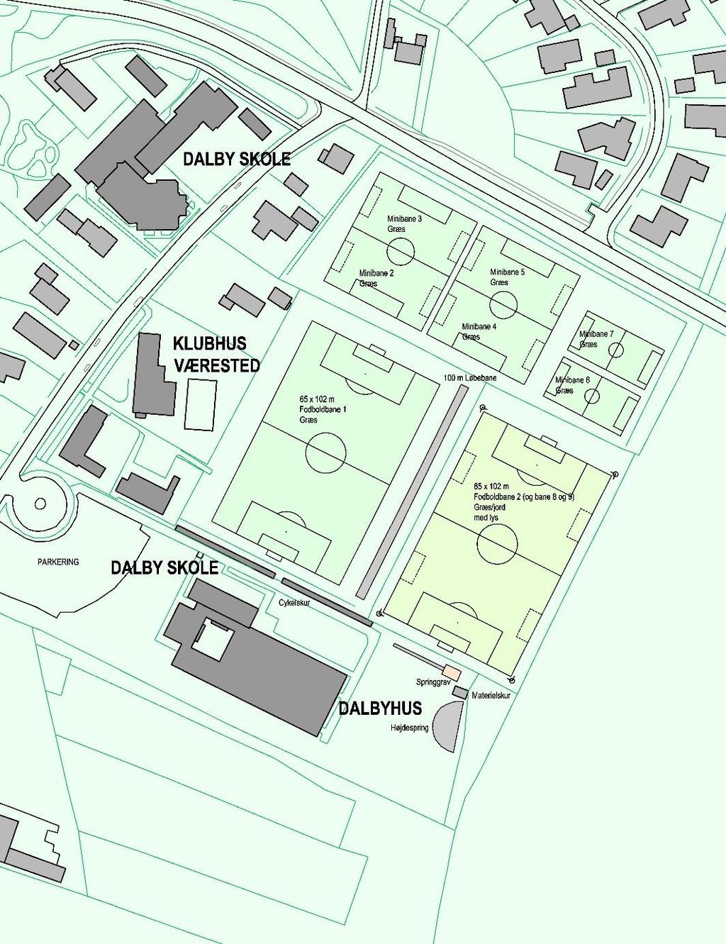 Kolding Kommune Fysisk udviklingsplan for Dalby Skole april 2017 DALBY SKOLE I de perioder af året, hvor indendørs- og udendørs idrætsaktiviteter pågår samtidig, opleves et stort pres på de nuværende