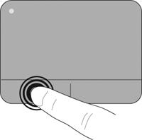 Valg Brug venstre og højre TouchPad-knapper på samme måde som de tilsvarende knapper på en ekstern mus. Brug af TouchPad-bevægelser TouchPad'en understøtter flere forskellige bevægelser.