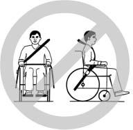 Der må ikke være dele på kørestolen, f.eks.