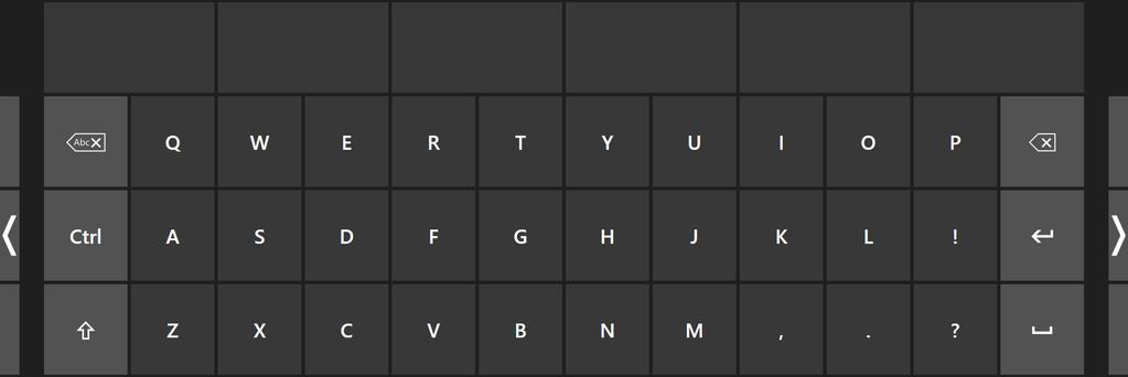 Sprog Figur 4.3 Stort tastaturlayout Det valgte sprog for tastaturlayoutet vises. Vælg knappen Skift for at skifte til et andet sprog for tastaturlayoutet.