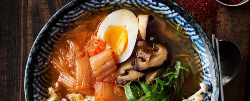 Koreansk Ramen Ramen, en dejlig bouillonsuppe med nudler. Den findes i mange forskellige versioner i såvel Kina som Japan og Korea.