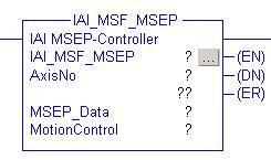 IAI_MSF_ MSEP (Motion Servo Off) Anvend Motion Servo Off for at disable servo-controlleren.