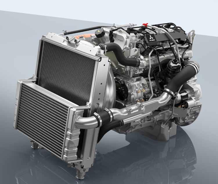 En ren fornøjelse: Motorerne i Canter. Hvad enten det er med dieselmotor eller hybridmotor rent teknisk sætter Canter også nye standarder.