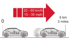 Opbevar sættet inden for rækkevidde. F Kør straks ca. 5 kilometer i bilen med nedsat hastighed (mellem 20 og 60 km/t) for at tilstoppe hullet.