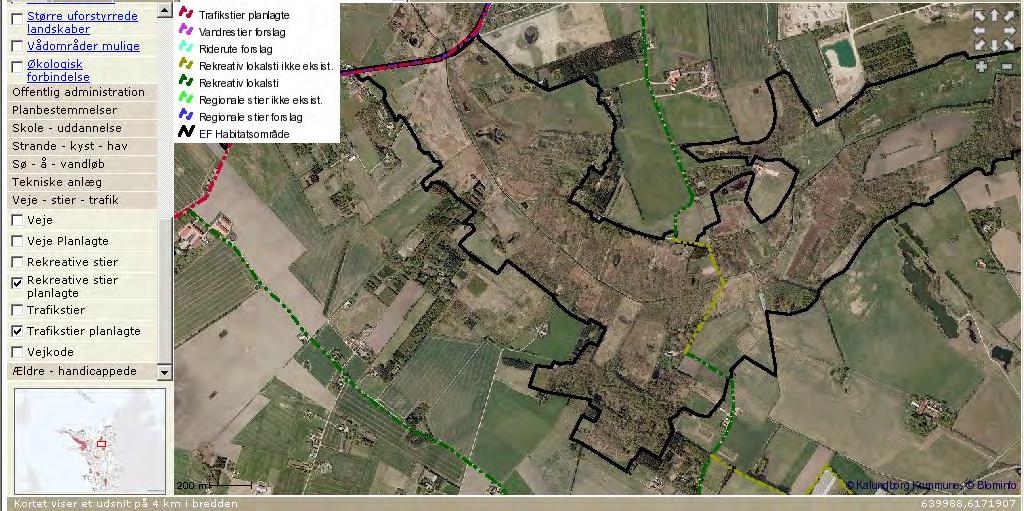 4. Vurdering af planlagte stier i området mellem Kaldred og Viskinge i forhold til Natura 2000-område Når der træffes afgørelse om planlægning m.m. indenfor grænserne af et Natura 2000-område, skal Kommunalbestyrelsen sikre varetagelsen af områdets beskyttelsesinteresser.