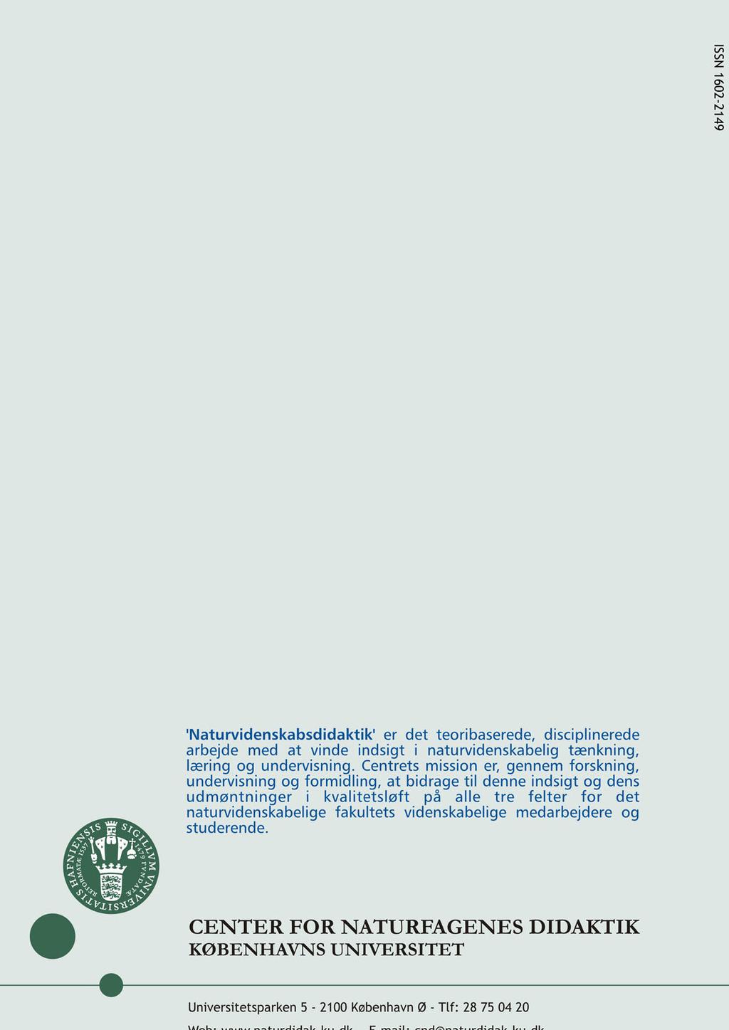 Denne rapport kortlægger produktionen af kandidater fra Det Naturvidenskabelige Fakultet ved Københavns Universitet indenfor matematik-, fysik- og kemifagene i perioden 1985-1999.