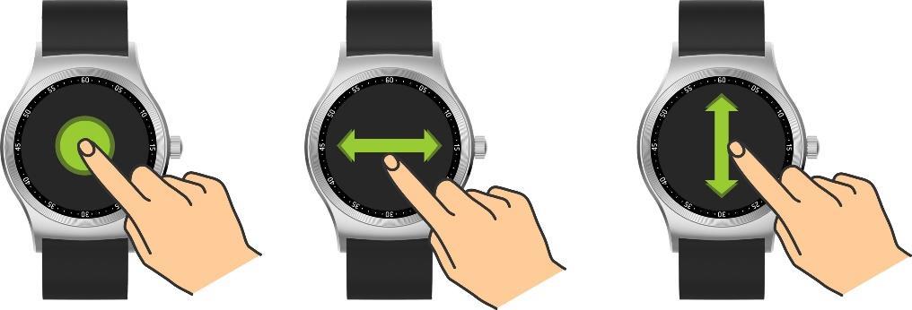 Når du tænder dit smartwatch, vises urskiven.
