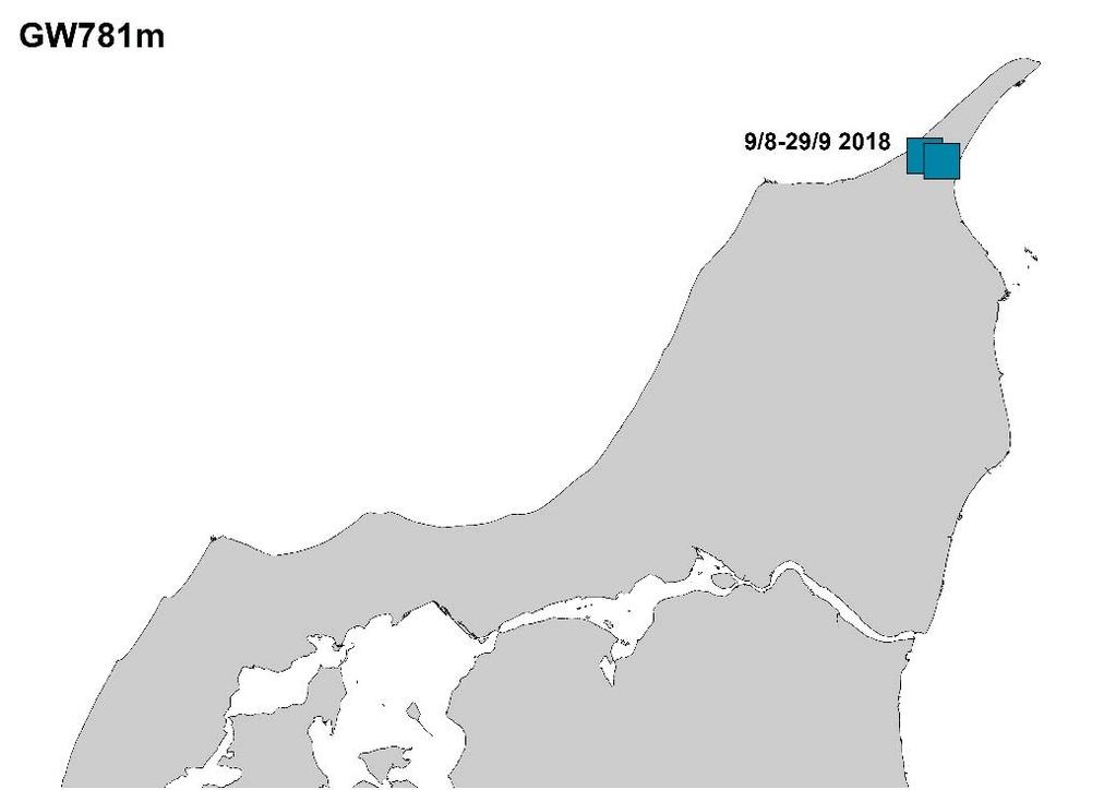 Tabel 2. Sikre (C1), sandsynlige (C3a) og mulige (C3b) fund af ulv i Danmark, i perioden 1. juli-30.