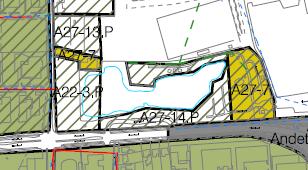 I den nordlige del er der mulighed for at etablere p-pladser. Området er delvist udlagt i kommunens spildevandsplan, dog med meget lav befæstelsesgrad.