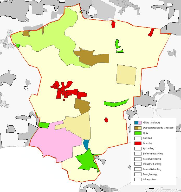 Karakterområde 17 Ørum landbrugslandskab. Hovedelementer i den historiske landskabskarakter: 1. Ældre landbrug Herregården Ørbækgård Gammelmølle 2.