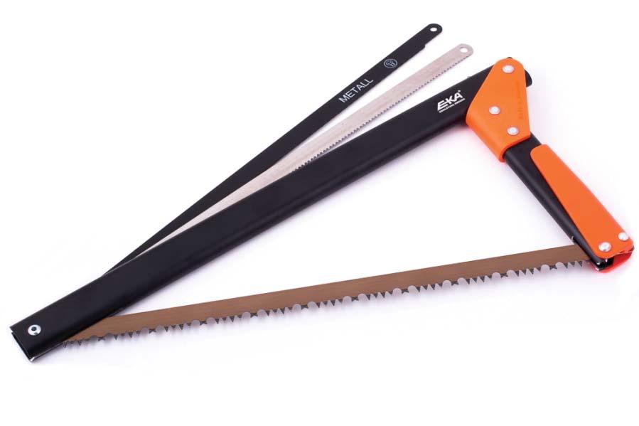 EKSCOMBI2-SORT EKA Combi saw 2 black 3 Blades for Wood - Meat - Metal: 53cm. Handle: Black plastic.