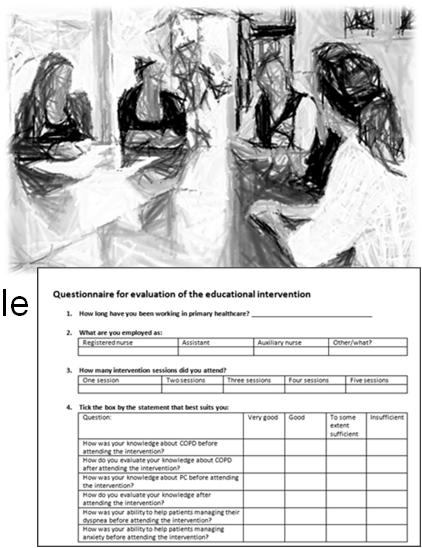 Fase 4: Evaluering Formål: At evaluere undervisningsprogrammet fra de sundhedsprofessionelles perspektiv At evaluere om sundhedsprofessionelle følte sig bedre klædt på til at
