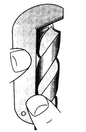Sliberærer Du skal lave en slibelærer til spiralbor. Det er vigtigt at du følger tegningen, og sikre at vinklerne er korrekte.
