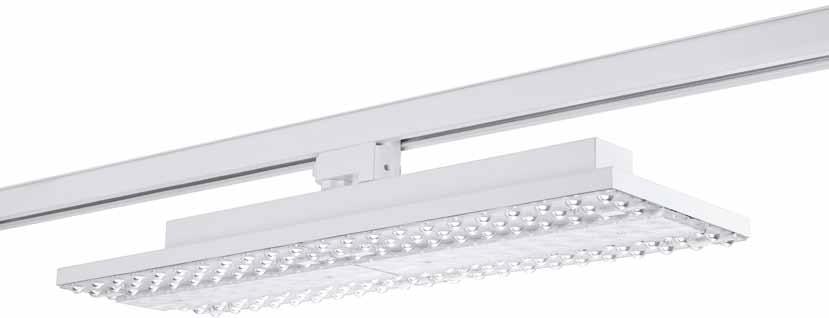 Optus LED Track Light, 230V, IP20 Aenbelysning beregnet for butiks- og lagermiljøer, eftersom at armaturet belyserde eksponerede varer særlig godt.