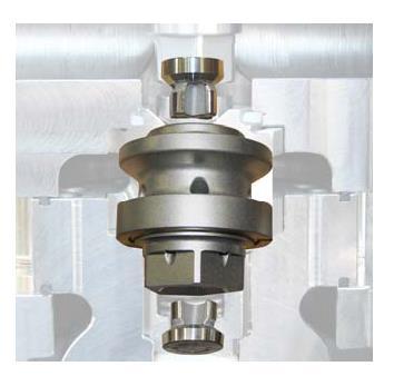 Flat type inlet valve and conical outlet valve for applications with